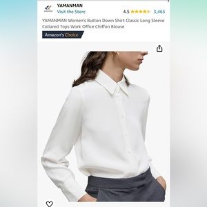 Brand New Womens White Button Up- STILL IN PACKAGE